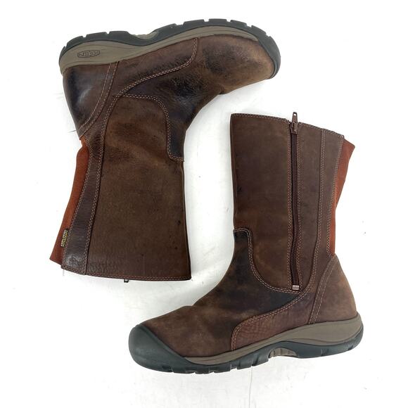 Keen Women's Brown Leather Presidio II Waterproof Mid Calf Boots EU37/US6.5 - Picture 3 of 7
